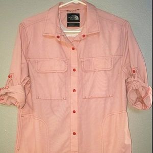 The Northface snap down shirt womens